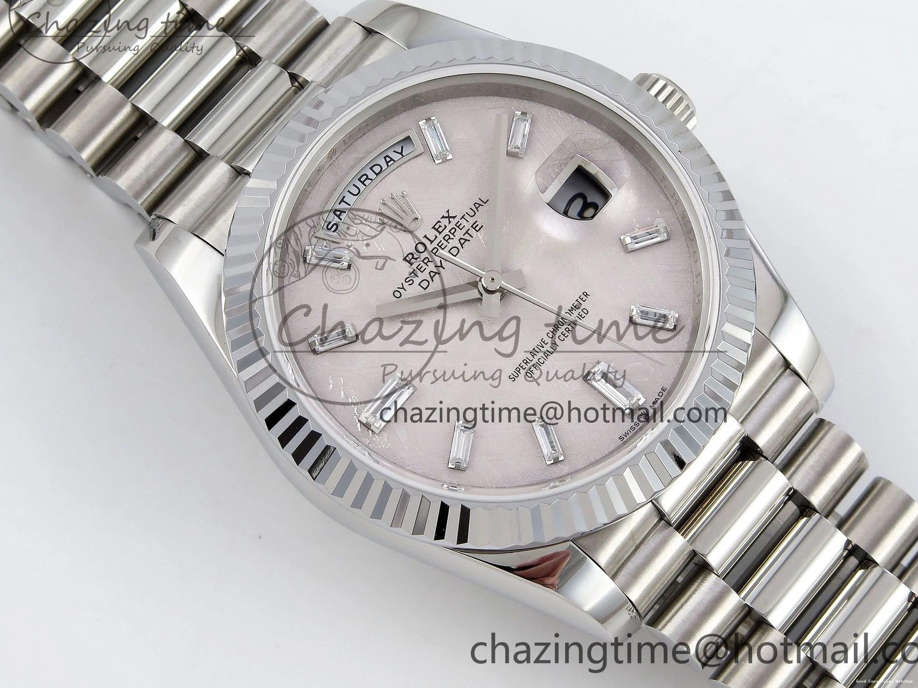 Good Copy Rolex Watches on JDF Bracelet V3 VR3255 Silver 904L Weight) 40 Moon Crystal Steel President (Gain Dial Durable DayDate SS 1428 1224